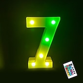 abordables 123496-LED lettre lumières signe 26 lettres alphabet avec télécommande allumer des lettres signe coloré pour veilleuse mariage/fête d&#039;anniversaire alimenté par batterie lampe de noël bar à la maison