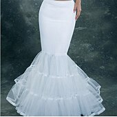 cheap Wedding Slips-Wedding / Party Slips Polyester Floor-length Mermaid and Trumpet Gown Slip / Wedding with Cascading Ruffles