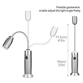 cheap Camping Lights-2pcs Barbecue Grill Light Magnetic Base Super-Bright LED BBQ Lights Outdoor 360 Degree Flexible Gooseneck Barbecue Light Adjustable Battery