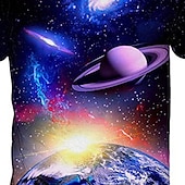 cheap Boy&#039;s 3D Vision &amp; Geometry-Boys 3D Galaxy T shirt Short Sleeve 3D Print Summer Spring Active Sports Fashion Kids 3-12 Years Outdoor Daily Regular Fit