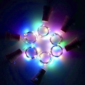 economico Striscie luci ad energia solare-solare bottiglia di vino luci della stringa decorazione di cerimonia nuziale all&#039;aperto 2 m 20 led lucine con sughero impermeabile luce di natale rame ghirlanda patio giardino luci della stringa 10