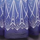 abordables Robes féeriques-Enfants Fille Robe Paillette Motif de flocon de neige Sans Manches Utilisation Soirée Etincelant Princesse Costume Mousseline de soie Polyester Maxi Automne Hiver 3-10 ans Bleu