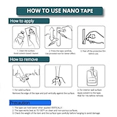 cheap Bathroom Gadgets-Monster Tape Waterproof Wall Stickers Reusable Heat Resistant Bathroom Home Decoration Tapes Transparent Double Sided Nano Tape 3*200cm