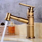 cheap Classical-ORB Bathroom Sink Faucet,Pull out Spray Antique Brass Single Handle One Hole Bath Taps