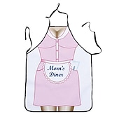 cheap Aprons-Cosplay Chef Apron For Women and Men, Kitchen Cooking Apron, Personalised Gardening Apron with Long Ties Neck Strap BBQ Drawing Crafting Aprons