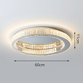 billige Lysekroner-60 cm unikt design taklampe led lysekrone krystall krom moderne stue spisestue soverom 220-240v