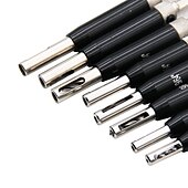 お買い得  ドリルビットセット-8個の黒いドアロック&amp;amp; ヒンジドリルビットセットプラスチックボックスセルフセンタリングパイロットホールhss六角シャンクウッドツールホールソーdiy卸売価格