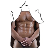 cheap Aprons-Cosplay Chef Apron For Women and Men, Kitchen Cooking Apron, Personalised Gardening Apron with Long Ties Neck Strap BBQ Drawing Crafting Aprons