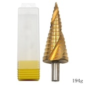 cheap Drill Bit Set-HSS Step Drill Bits 4mm-32mm Spiral groove Power Tools Triangular handle Wholesale Price High Quality metal Drilling Titanium