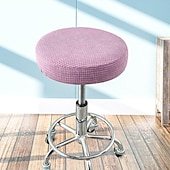 cheap Dining Chair Cover-Round Bar Stool Seat Covers Washable Stool Cushion Slipcover Elastic Bar Chair Covers for Coffe Party Bar Restrant