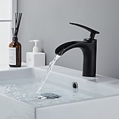 cheap Classical-Bathroom Sink Faucet - Waterfall Electroplated Centerset Single Handle One HoleBath Taps