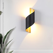 economico applique da esterno-15w applique da parete per esterni resistente alle intemperie 10.9in lampada da parete a led moderna di grandi dimensioni oro nero / oro bianco lampada da parete in alluminio pressofuso per portico