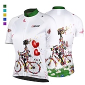 economico Maglie da donna-Per donna Maglia da ciclismo Manica corta Autunno Bicicletta Maglietta / Maglia Superiore con 3 tasche posteriori Ciclismo da montagna Cicismo su strada Traspirante Asciugatura rapida Design