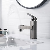 cheap Classical-Bathroom Sink Faucet - Rotatable / Pull out / Classic Electroplated / Painted Finishes Centerset Single Handle One HoleBath Taps