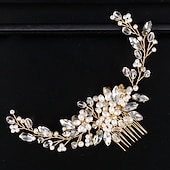 abordables Tocado de Boda-Peines de pelo Vestimenta de Cabeza Accesorio para el cabello Perla Artificial Brillante Boda Fiesta / Noche Boda Nupcial Con Perlado Artificial Cristales / diamantes de imitación Celada Sombreros