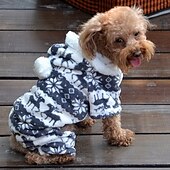 cheap Hoodies-Dog Cat Hoodie Jumpsuit Pajamas Puppy Clothes Christmas Keep Warm Winter Warm Dog Clothing