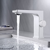 economico Classici-rubinetto lavabo bagno - cromo classico / grigio canna di fucile finiture verniciate nero / bianco centrotavola monocomando rubinetti a vasca con display temperatura