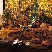 billige Solstrengelys-elegant bryllupsfestmottakelse 20m 200led solcellelamper med eventyrlys - kobbertråd utendørs hage, terrassedekorasjon med 8 moduser vanntett for bursdag og ferie