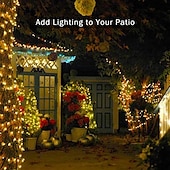 halpa Aurinkoenergiakäyttöinen-ulkona vedenpitävä aurinko led merkkijono valot 5m-20leds 7m-50leds 12mm-100leds 22m-200leds joulukeiju valo loma valaistus puu valot hääjuhla joulukuusi puutarha sisäulko koristelu