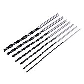 お買い得  ドリルビットセット-7本3フルートウッドドリルビットセット4mm-12mm12インチブラッドポイントツイストドリルビットセット300mm長の大工用ウッドドリルツール