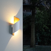 economico applique da esterno-15w applique da parete per esterni resistente alle intemperie 10.9in lampada da parete a led moderna di grandi dimensioni oro nero / oro bianco lampada da parete in alluminio pressofuso per portico