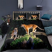 cheap Duvet Cover Sets-3D Bedding  Cat print Print Duvet Cover Bedding Sets Comforter Cover with 1 print Print Duvet Cover or Coverlet，2 Pillowcases for Double/Queen/King
