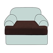 abordables Housse de fauteuil et d&#039;accoudoir de canapé-Housse de siège de canapé extensible canapé t coussin de siège housse de coussin élastique canapé fauteuil causeuse 3 places gris uni solide doux durable lavable