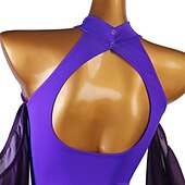 abordables Ropa de Competición-Baile de Salón Vestido Corte Mujer Rendimiento Manga Larga Licra