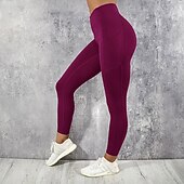 levne dámské aktivní kalhoty-Dámské Legíny na jógu Boční kapsy Zaštíhlující Butt Lift Vysoký pas Jóga Zdatnost Cvičení v tělocvičně Spodní část oděvu Tmavě šedá Černá Červená Spandex Sportovní Sportovní oděvy Elastické Vypasovaný
