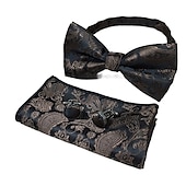 cheap Men&#039;s Ties &amp; Bow Ties-Men&#039;s Ties Bow Tie Pocket Square Cufflinks Sets Bow Tie Gift Box Work Wedding Gentleman Jacquard