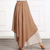お買い得  ダンス練習着-ダンス ベーシック レディース デイリー ボトムス アクティブウェア パンツ サッシュ/リボン フリル スプライシング レディース トレーニング パフォーマンス ハイシフォン