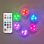 economico Luci subacquee-12pcs subacquea sommergibile esterna led piscina luce con telecomando a batteria lampada da notte subacquea serbatoio di pesci stagno piscina acquario vaso di natale decorazione della festa nuziale