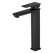 cheap Classical-Black Bathroom Faucet Tall Single Handle Bathroom Vessel Sink Faucet Rv Lavatory Vessel Faucet Basin Mixer Tap Solid Brass/Matte Black