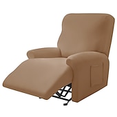 abordables Silla reclinable y con alas-Funda reclinable para sillón reclinable color burdeos, funda elástica para sofá, funda lavable para silla, protector para perros y mascotas (1 funda para respaldo, 1 funda para asiento, 2 fundas para
