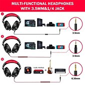 economico Cuffie on-ear e over-ear-Cuffia cablata Oneodio A71 over-ear con microfono cuffie studio DJ professionali per monitoraggio registrazione e missaggio per giochi