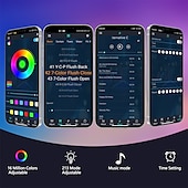 economico Controllo WiFi e musica-fuochi d&#039;artificio starburst luci di striscia a led sincronizzazione musicale sogno cambia colore 5050 smd app controllo intelligente festa di natale decorazione di festa