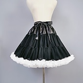 baratos anágua-Anágua Tutu Sob saia Princesa Doce lolita Anos 50 Retro Vintage Adulto Mulheres Carnaval Baile de Máscaras Festa Espetáculo Festa de Chá Vestir-se