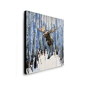 cheap Oil Paintings-Oil Painting Hand Painted Vertical Animals Modern Rolled Canvas (No Frame)