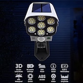 cheap Street Lights-Solar Flood Lights Outdoor Motion Sensor Spot Light Solar IP65 Waterproof Simulation Motion Sensor Wall Lamp Solar Fake Surveillance Cameras LightsSecurity LED Flood Light for Courtyard Street Garden