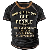 cheap Men&#039;s Funny T shirts-Men&#039;s Letter T Shirt Graphic Tee Funny T Shirts Slogan T Shirts Short Sleeve T shirt 3D Print Crew Neck Shirt Vintage Fashion Designer Street Casual Daily Black Red Blue Summer Clothing Apparel S M L