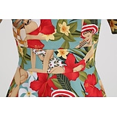 Χαμηλού Κόστους Φορέματα-ρετρό vintage φόρεμα διακοπών της δεκαετίας του 1950 flare φόρεμα γυναικεία φορεσιά vintage cosplay casual καθημερινό κοντομάνικο φόρεμα μεταμφίεση