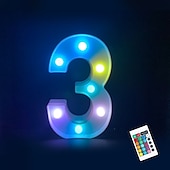 abordables 123496-LED lettre lumières signe 26 lettres alphabet avec télécommande allumer des lettres signe coloré pour veilleuse mariage/fête d&#039;anniversaire alimenté par batterie lampe de noël bar à la maison