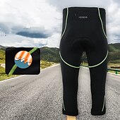 billiga Shorts, tights och byxor för män-Herr Cykelvägshorts 3/4 cykeltights Rand Cykel 3/4 Strumpbyxor med 3 bakfickor Bergscykling Vägcykling 3D Tablett Cykel Snabb tork Fuktabsorberande sporter Grön Kläder