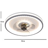 preiswerte Deckenventilator-Leuchten-50 cm LED-Deckenventilator Licht Deckenventilator Metall lackiert moderne 220-240V