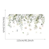 billiga Dekorativa väggstickers-2st 30x90cm tropiska gröna löv fjärilsdekorationer sovrum vardagsrum veranda hem väggdekoration väggdekorationer självhäftande