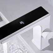 economico Classici-rubinetto lavabo bagno - cromo classico / grigio canna di fucile finiture verniciate nero / bianco centrotavola monocomando rubinetti a vasca con display temperatura