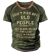 cheap Men&#039;s Funny T shirts-Men&#039;s Letter T Shirt Graphic Tee Funny T Shirts Slogan T Shirts Short Sleeve T shirt 3D Print Crew Neck Shirt Vintage Fashion Designer Street Casual Daily Black Red Blue Summer Clothing Apparel S M L