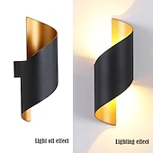economico applique da esterno-15w applique da parete per esterni resistente alle intemperie 10.9in lampada da parete a led moderna di grandi dimensioni oro nero / oro bianco lampada da parete in alluminio pressofuso per portico