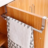 levne přes dveřní hák-2 kusy bez průrazu dvířka zadní háček věšák na ručníky nad dvířka nerezový jednodílný věšák na ručníky koupelna kuchyně neděrovaný věšák na ručníky věšák na hadry věšák na police