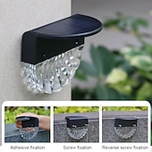 tanie Kinkiety zewnętrzne-2/4 sztuk światła słonecznego ogrodzenia zewnętrzne oświetlenie pokładowe ciepły biały wodoodporny rgb 2 tryby oświetlenie ogrodowe willa dekoracja patio krajobraz ogrodzenia światła schodowe